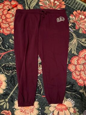 3/$25 🍇 GAP Burgundy Jogger Sweatpants XXL Cozy Lounge